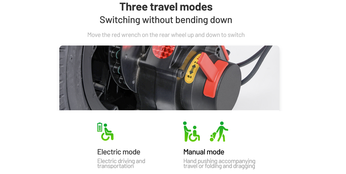 JBH كرسي متحرك كهربائي محمول