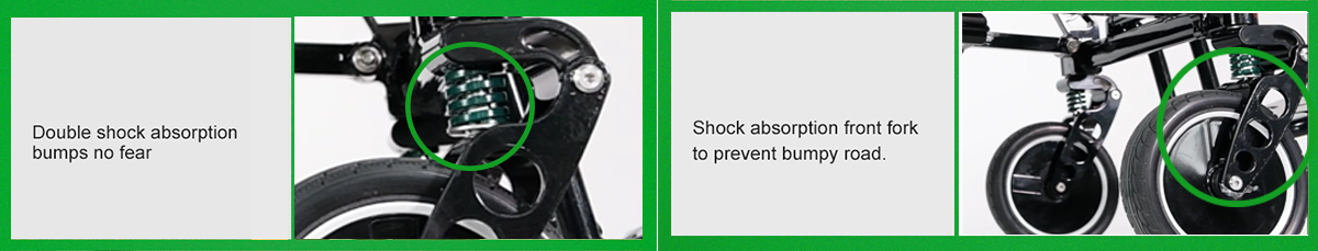 كرسي متحرك ممتص للصدمات