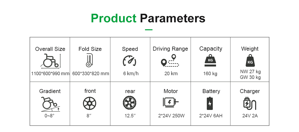 D26 معلمات كرسي متحرك